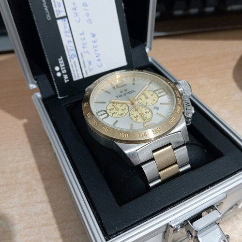 TW Steel Canteen men's wristwatch used, two-tone 45mm