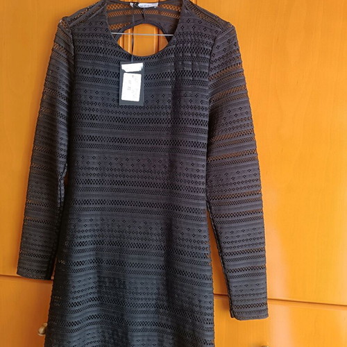 Black backless dress Anel new, size large with lace
