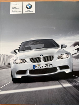 Φυλλάδιο The New BMW M3 (Coupe, Saloon, Convertible) 2008 καινούργιο