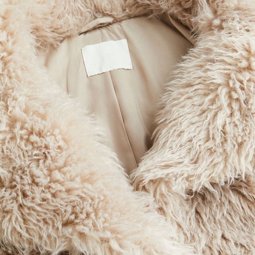 H&M Fluffy Jacket new beige XXXL