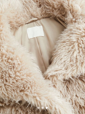 H&M Fluffy Jacket new beige XXXL
