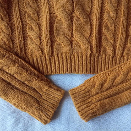 Calliope Crop Sweater used multicolor orange XS