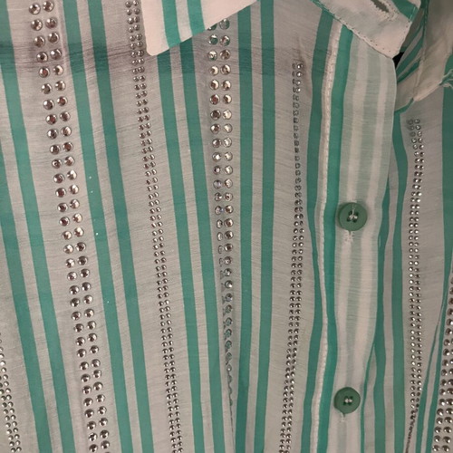 Shirt with Strass New, Green, Sizes M and L