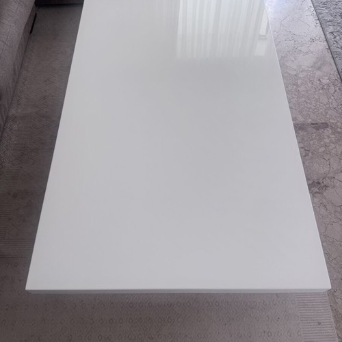 White glossy lacquer rectangular table used