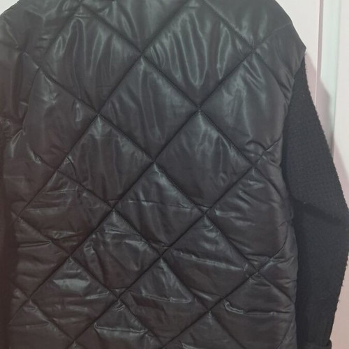 Light quilted jacket with knitted sleeves like new, size XL