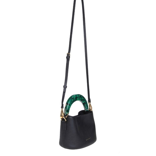 Marni leather shoulder bag like new, black