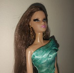 Barbie Red Carpet green dress used, Black Label collector doll 2013