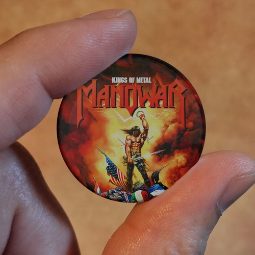 Manowar set of 11 pins 3cm new, album artwork