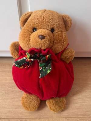 Vintage Cute Christmas Bear Plush Toy 1993 like new