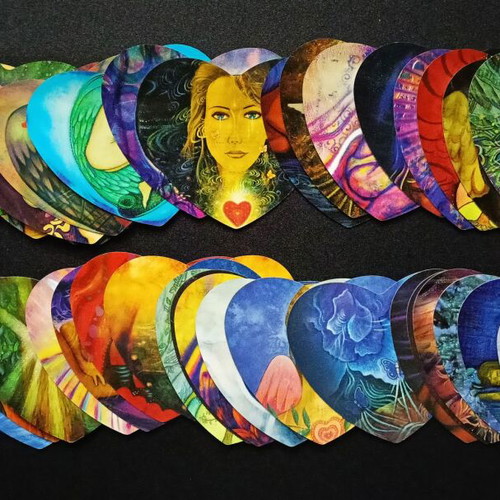 Lovers Oracle Heart Shaped Fortune Telling Cards deck like new