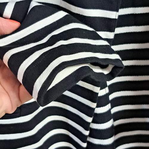 Women's striped jacket black and white, like new, size 6XL