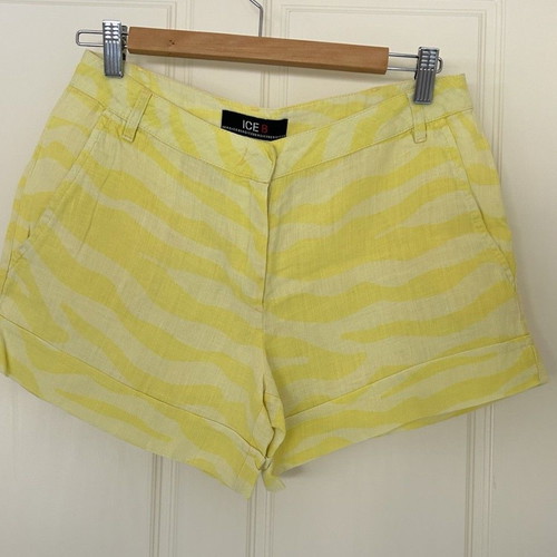 Vintage Iceberg linen shorts yellow size XS used