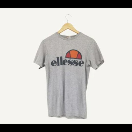 Ellesse Boyfriend T-Shirt with Chest Logo Grey New