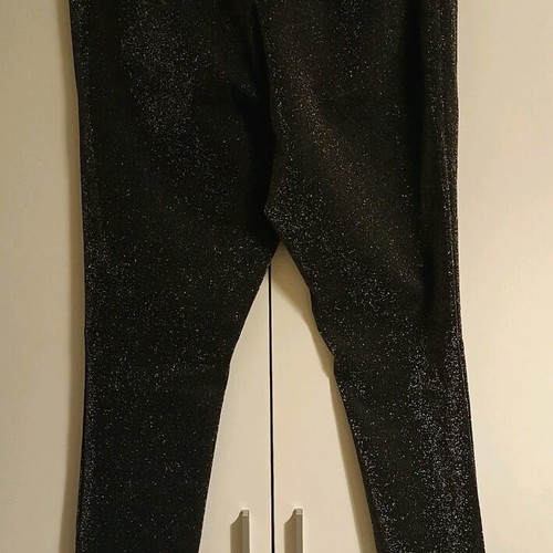 Marks & Spencer women's leggings new, black with silver, size 14