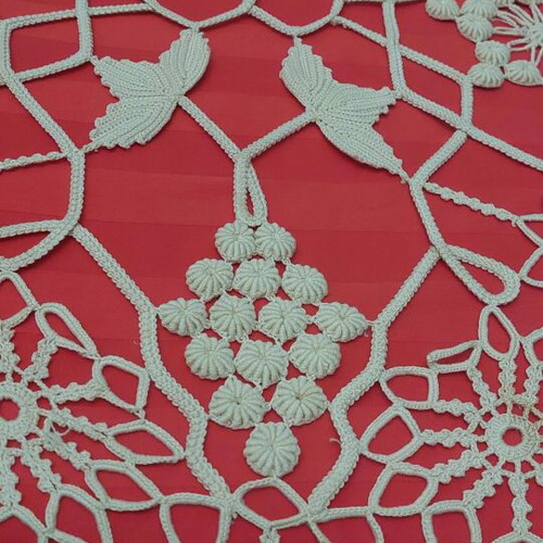 Handmade crochet tablecloth grapes 100x100 new