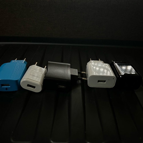 Chargers used, pack of 5 with USB port
