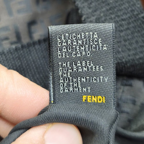Fendi Zucca Messenger Bag used, black and brown monogram