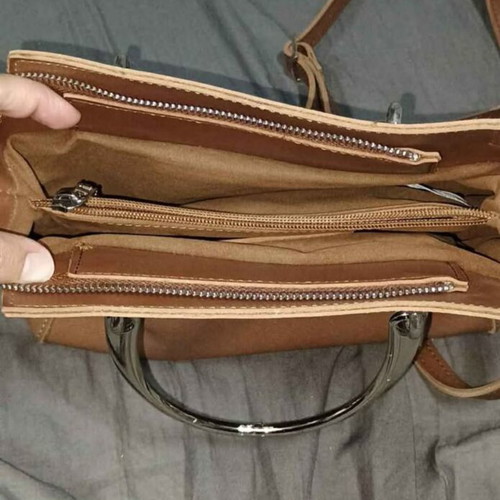 Women's backpack bag, brown