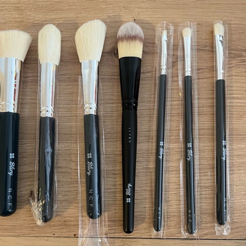 Blery professional brush set of 7 new with Inglot pigment gift