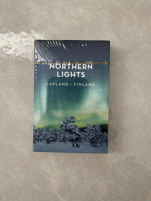 Northern Lights souvenir playing cards new, Lapland Finland