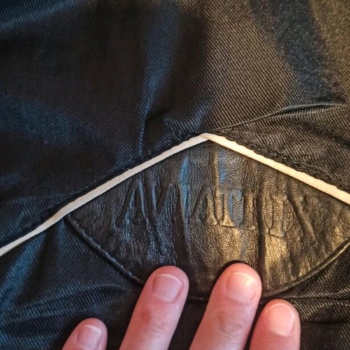 Leather jacket black size M like new, genuine Kastoria leather