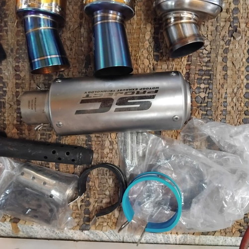 51mm motorcycle exhausts, various models with mountings