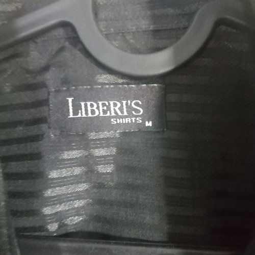 Shirt medium black and gray with cuffs like new