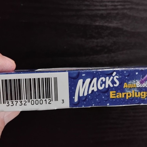 Mack’s AquaBlock Earplugs new, 2 pairs, sealed packaging