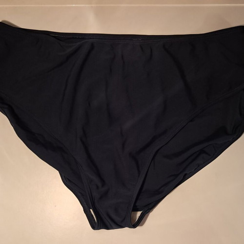 High-Waisted Bikini Bottom Plus Size Dark Blue Black new