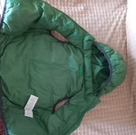 Benetton kids sleeveless vest like new, green with hood, for ages 3-4