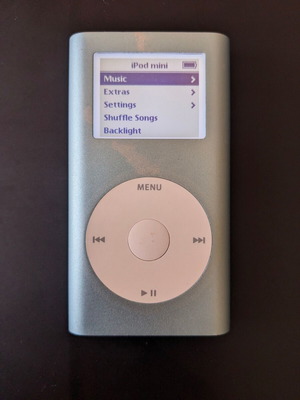 Apple iPod mini 4GB used, blue