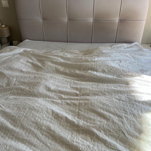 Candia Comino double bed beige used 160x200 without mattress