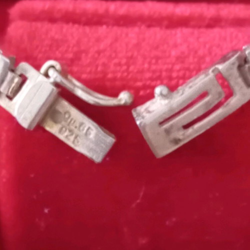 Silver 925 bracelet ancient Greek style new, with safety clasp