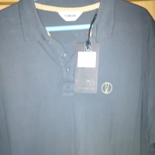 Solid polo shirt XL new with tags blue