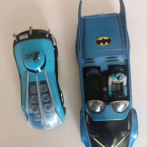 Matchbox toy cars used, Batmobile and Marvel Heroes XMen
