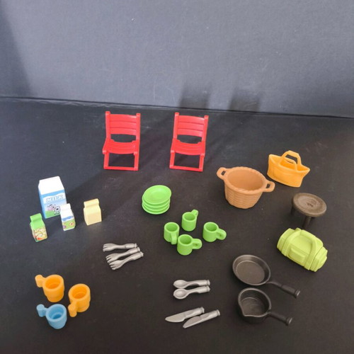 Playmobil food and camping set 30 pcs like new