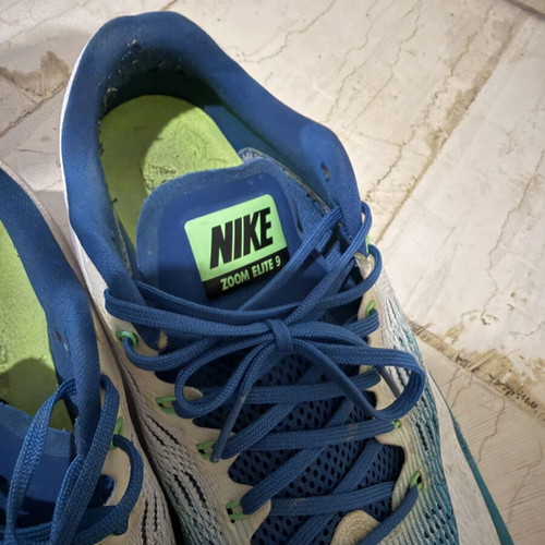 Nike Zoom Elite 9 running shoes used, size 46, blue
