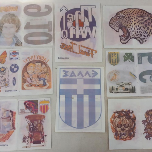 Sidertypa magazine scraps used, lot of 34 double and 40 single pages from 1980s