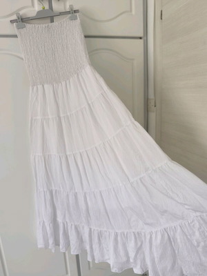 White strapless vintage dress Alerte size S like new