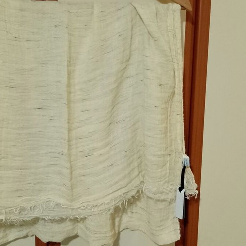 Pasmina women scarf white new 100% cotton