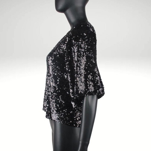 Camilla Pihl Tony sequin black blouse size S new with tag