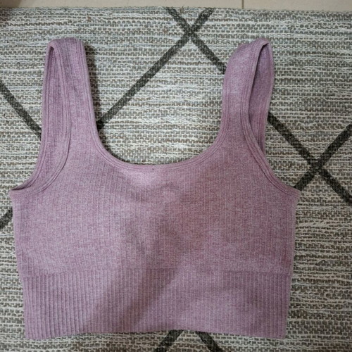 Sports bra new, baby pink with removable padding
