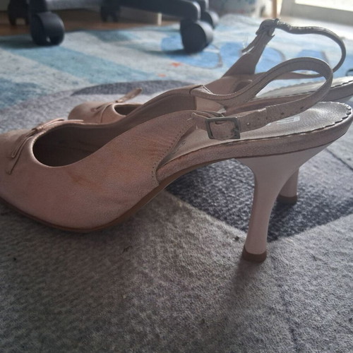 Elite sling back leather pumps size 37 used, pink