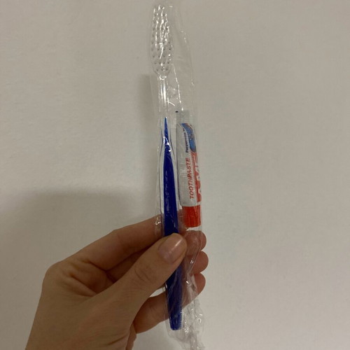 Toothbrush and toothpaste for travel, new, pack of 2