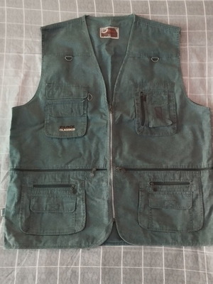 Spring vest used, size 4XL, gray and green