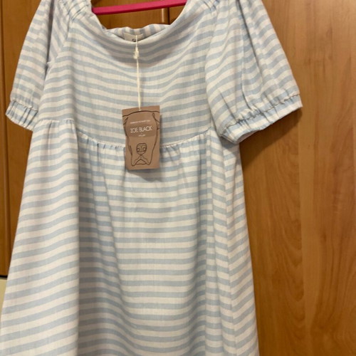 Zoe Black off-shoulder striped dress