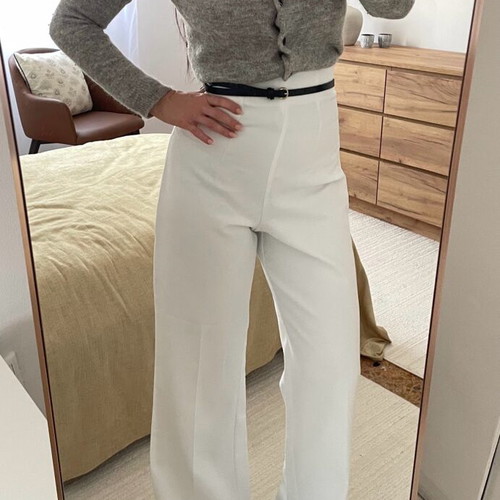 Scotch & Soda wool cardigan and Zara high-waist pants new