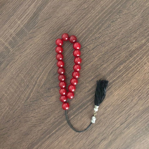 Worry beads like new with cherry red beads