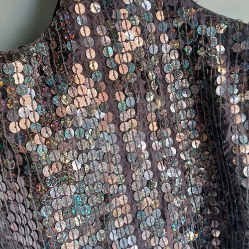 Accessorize sequined shoulder bag like new, grey