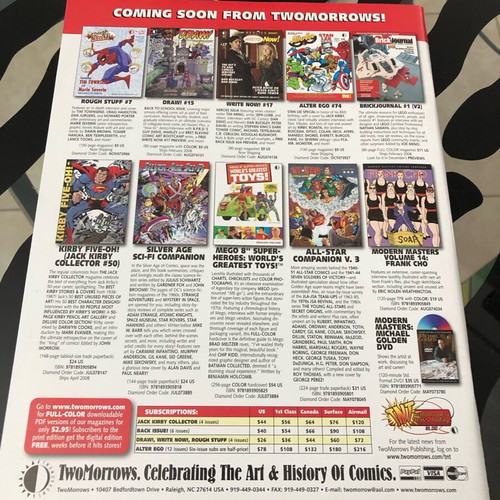 Back Issue Magazine 26 new, Black Widow, Suicide Squad, SGT Rock, Marvel DC Comics